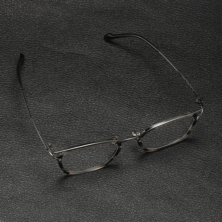 Gatenac Unisex Full Rim Square Titanium Acetate Eyeglasses Gxyj1137 Full Rim Gatenac