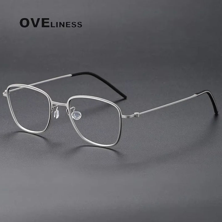 Oveliness Women's Full Rim Polygon Square Titanium Eyeglasses 55304