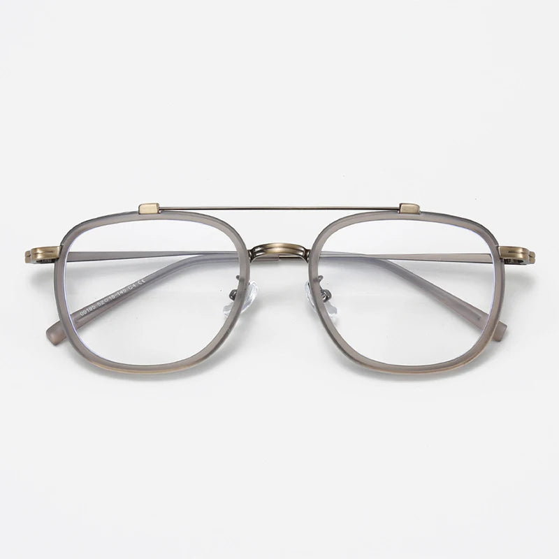Xbora Unisex Full Rim Square Tr 90 Alloy Double Bridge Eyeglasses 44195