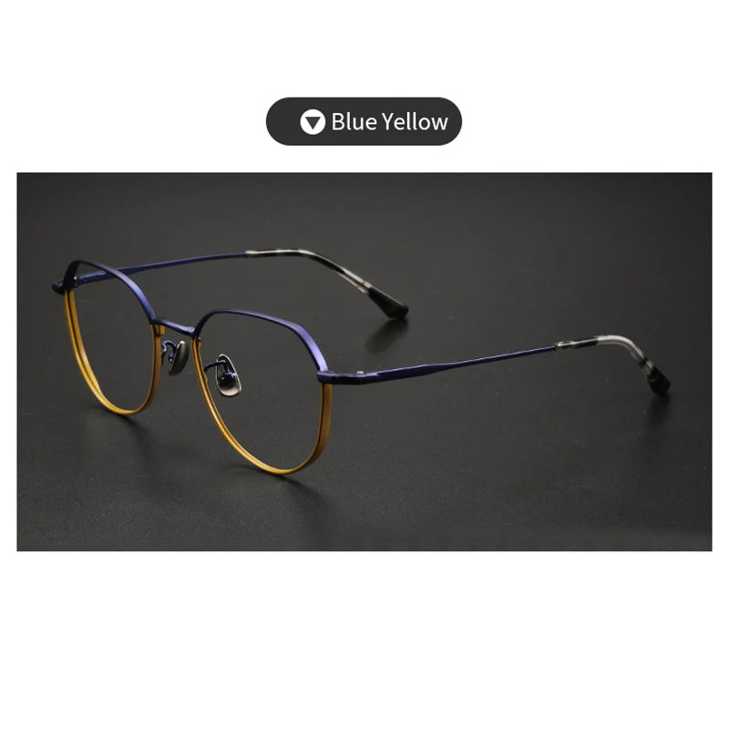 Xbora Unisex Full Rim Oval Square Titanium Eyeglasse 42051
