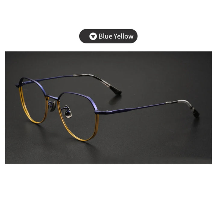 Xbora Unisex Full Rim Oval Square Titanium Eyeglasse 42051