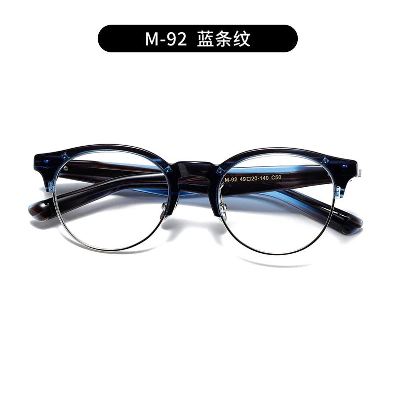 Nobler Unisex Full Rim Square Acetate Titanium Eyeglasses M092 Full Rim Nobler C50