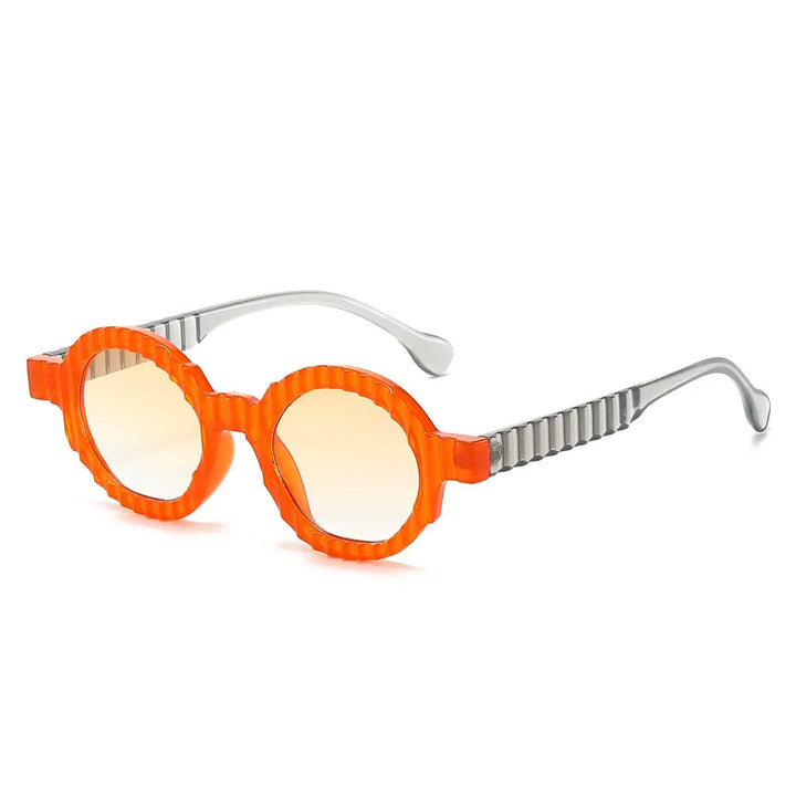 CCspace Women's Full Rim Round Polycarbonate UV400 Sunglasses 57504 Sunglasses CCSpace Orange