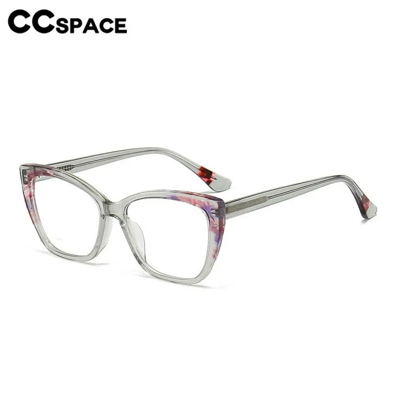 CCspace Unisex Full Rim Large Square Acetate Eyeglasses 56940 Full Rim CCspace