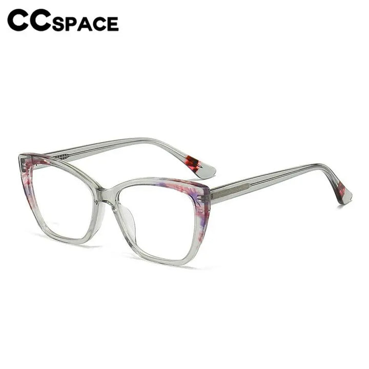 CCspace Unisex Full Rim Large Square Acetate Eyeglasses 56940 Full Rim CCspace