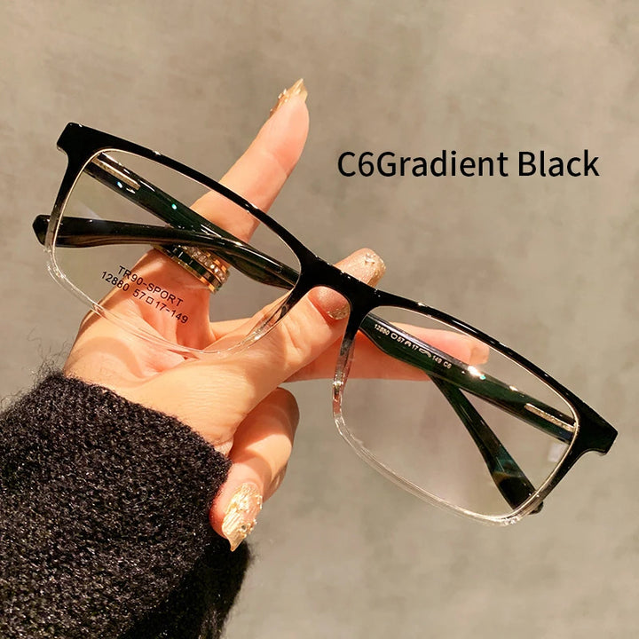 Xbora Unisex Full Rim Square Tr 90 Eyeglasses 12880