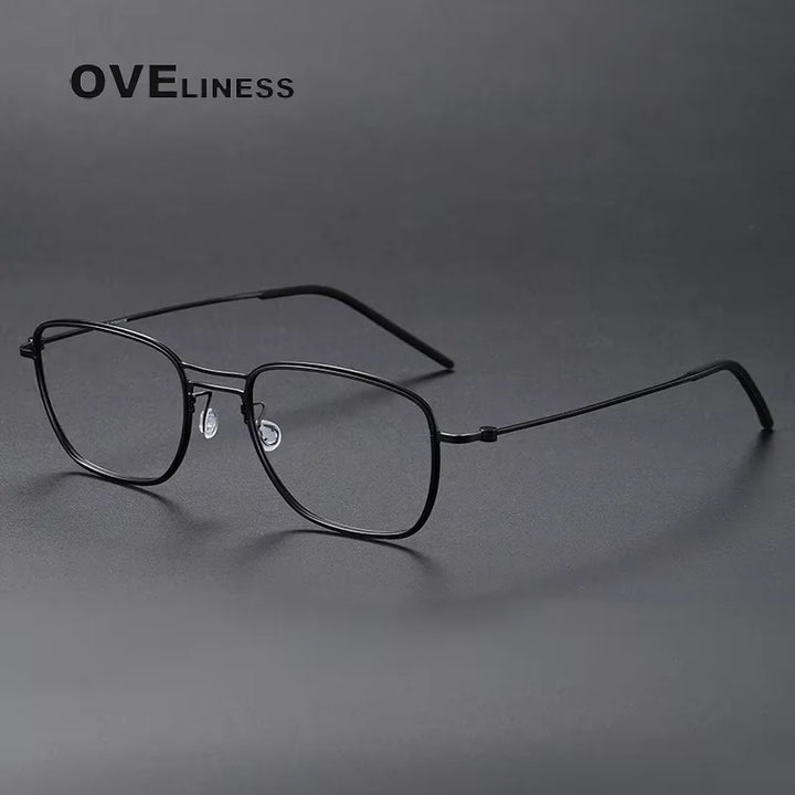 Oveliness Unisex Full Rim Polygon Square Titanium Eyeglasses 25524