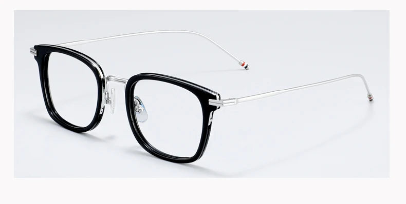 Black Mask Unisex Full Rim Square Alloy Eyeglasses Bmt905 Full Rim Black Mask