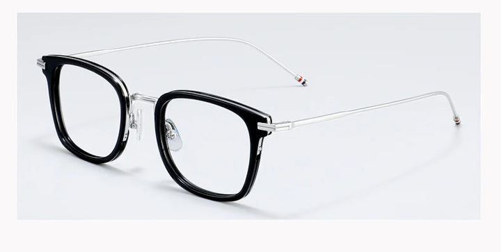 Black Mask Unisex Full Rim Square Alloy Eyeglasses Bmt905 Full Rim Black Mask