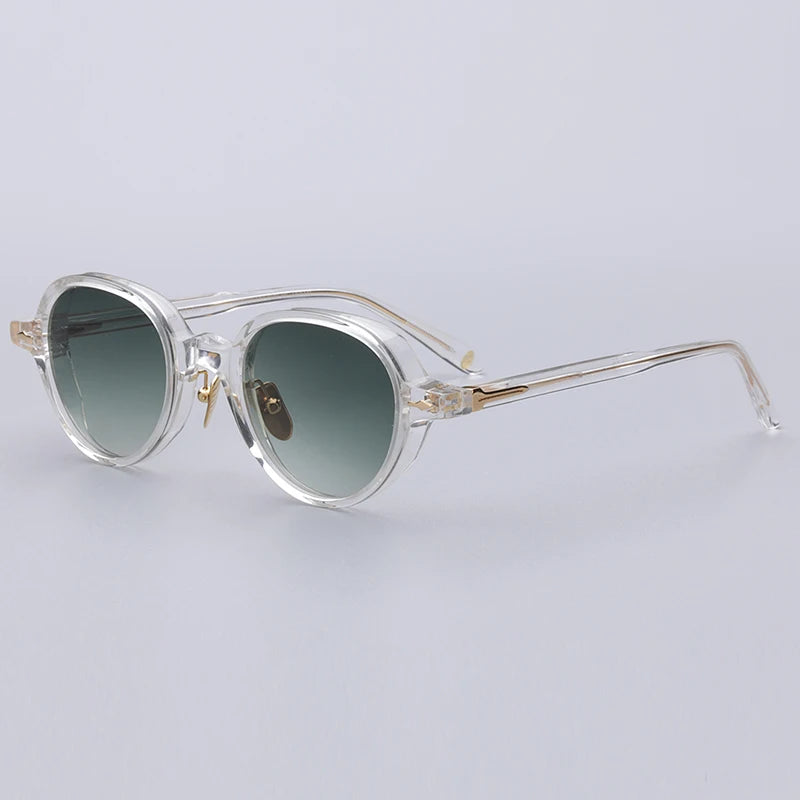 Hewei Women's Full Rim Round Acetate Sunglasses 0024 Sunglasses Hewei   