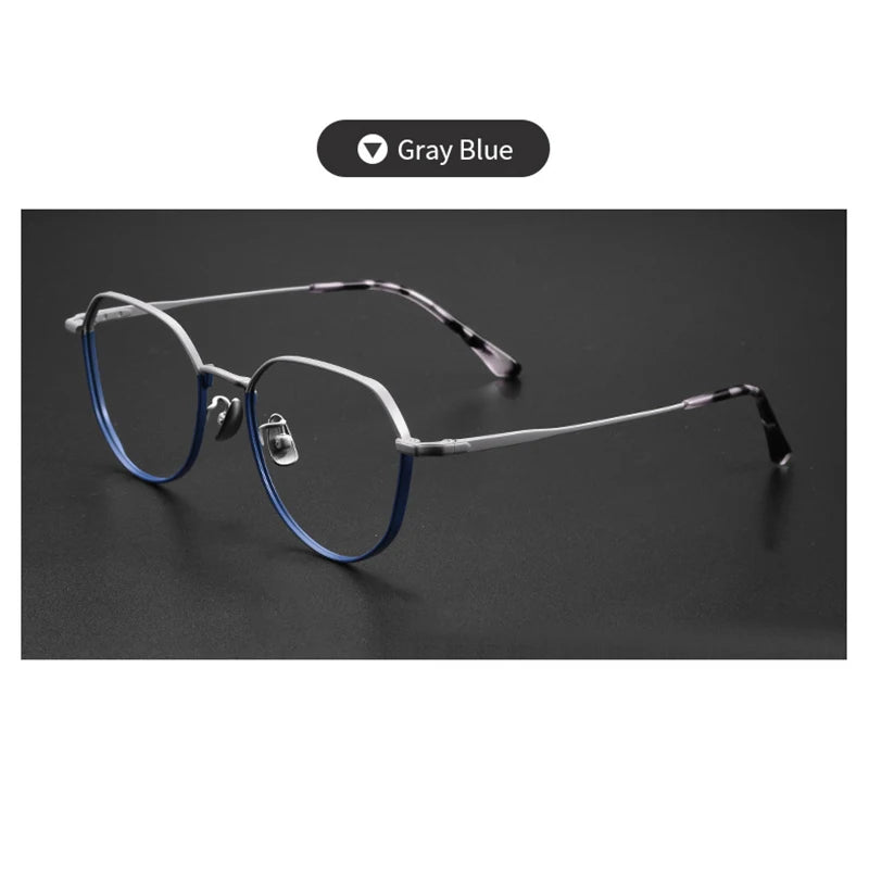 Xbora Unisex Full Rim Oval Square Titanium Eyeglasse 42051