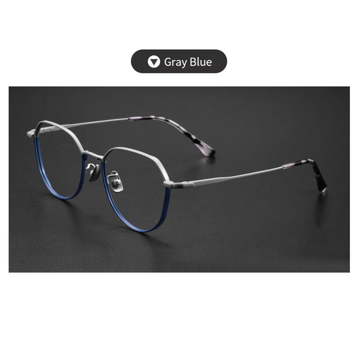 Xbora Unisex Full Rim Oval Square Titanium Eyeglasse 42051