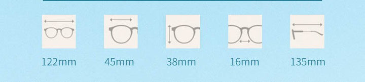CCspace Unisex Youth Full Rim Oval Alloy Eyeglasses 56566 Full Rim CCspace