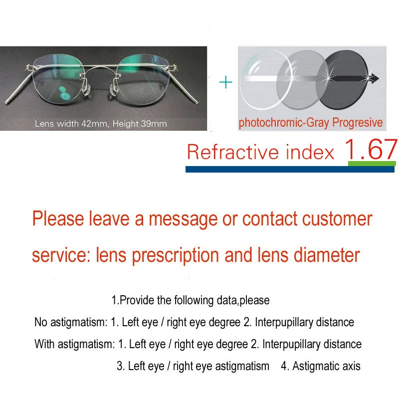 Yujo Unisex Handcrafted Rimless Oval Screwless Steel Eyeglasses 313533