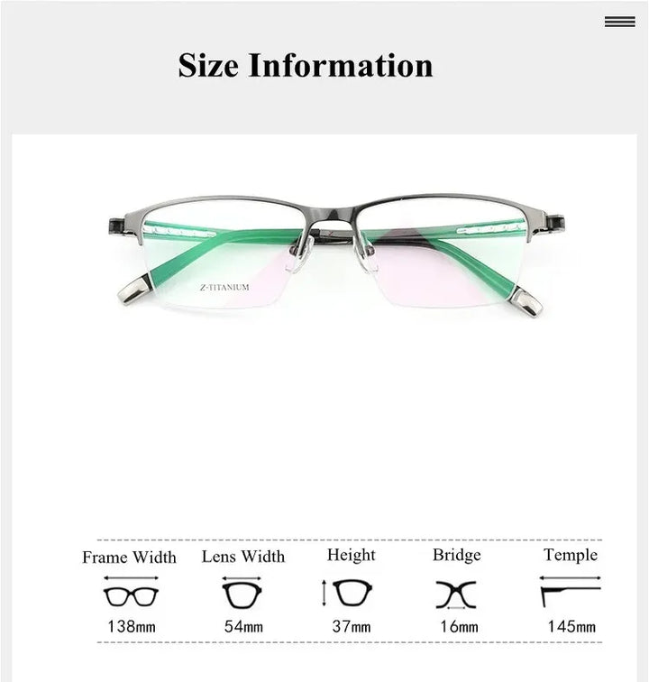 Chashma Ochki Women's Semi Rim Square Titanium Eyeglasses 327039