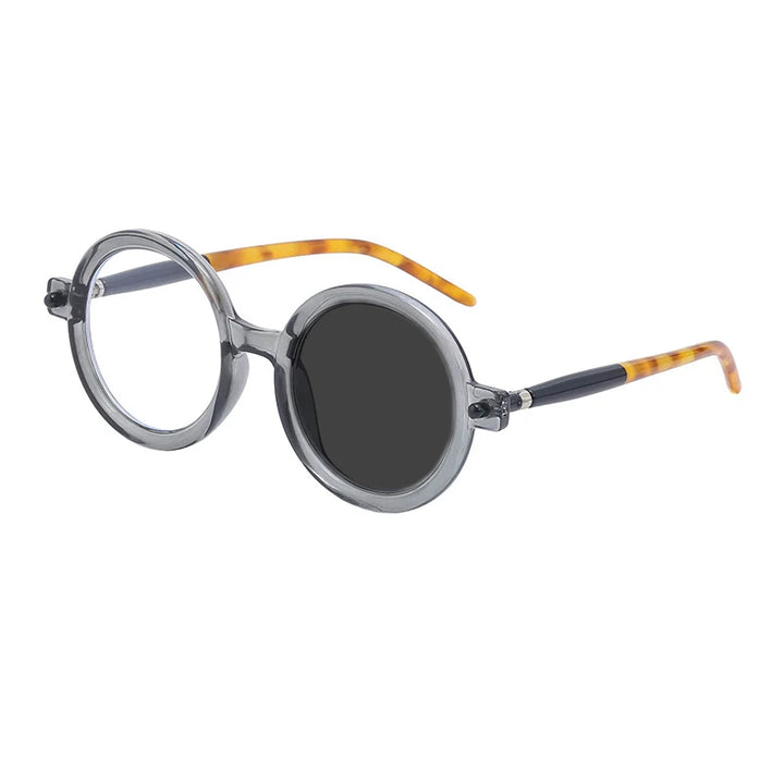 Kocolior Unisex Full Rim Round Acetate Hyperopic Reading Glasses 86602 Reading Glasses Kocolior