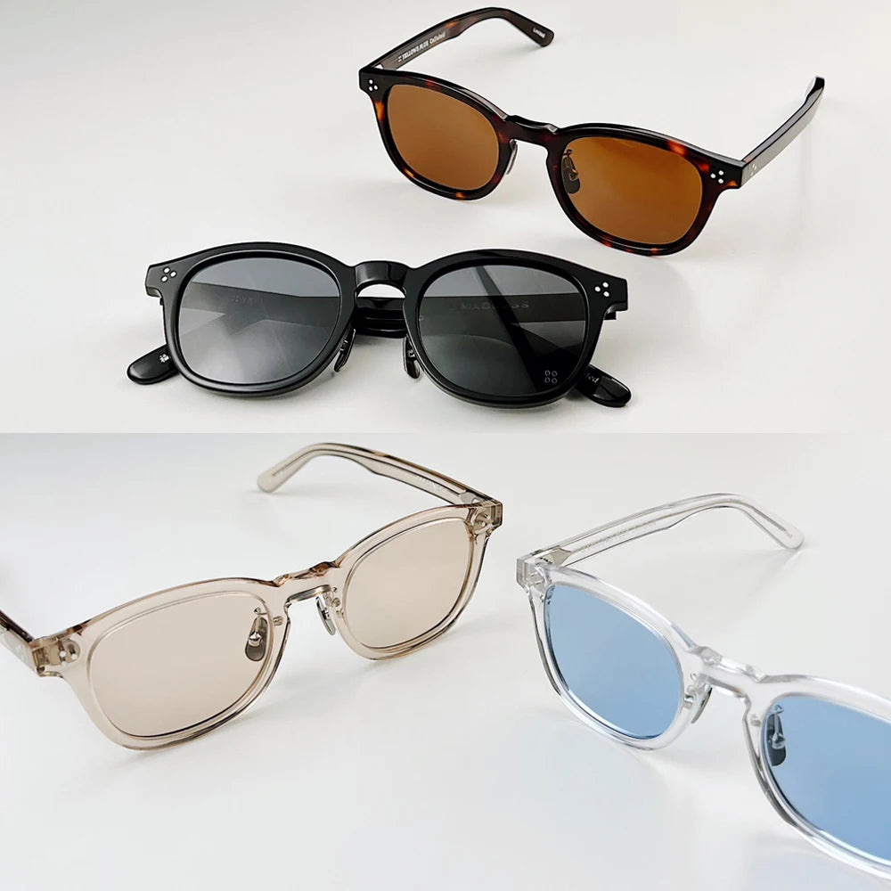 Black Mask Unisex Full Rim Square Acetate Sunglasses 484022 Full Rim Black Mask
