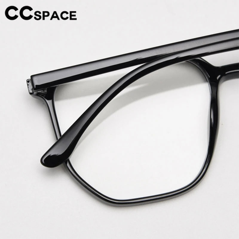 CCspace Unisex Full Rim Polygon Square Tr 90 Titanium Eyeglasses 30833 Full Rim CCSpace