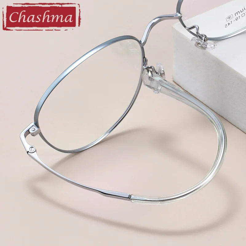 Chashma Ottica Unisex Full Rim Oval Titanium Alloy Eyeglasses 1515 Full Rim Chashma Ottica   