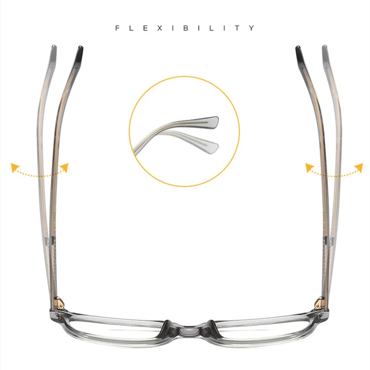 Kocolior Unisex Full Rim Square Acetate Alloy Hyperopic Reading Glasses 2021b Reading Glasses Kocolior