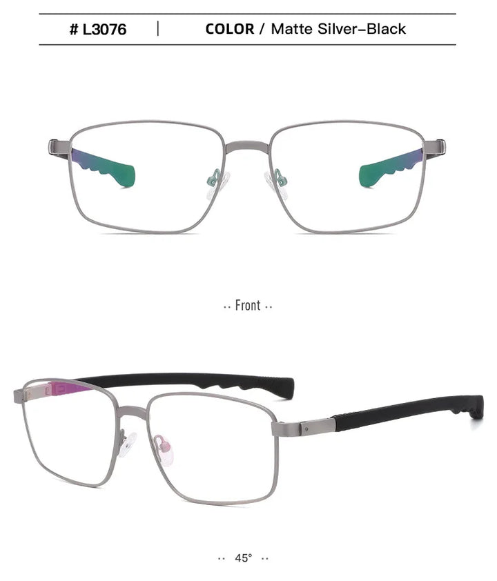 Handoer Unisex Full Rim Square Alloy Eyeglasses 30769