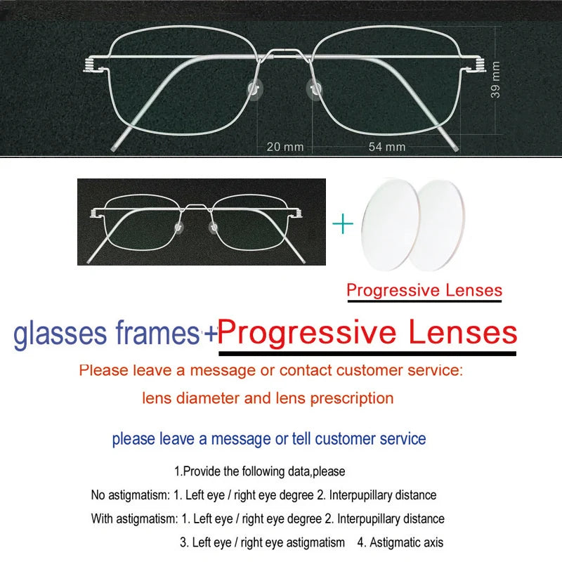 Yujo Unisex Full Rim Oval Square Screwless Steel Eyeglasses 61425