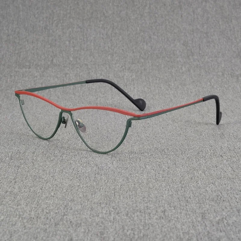 Nobler Unisex Full Rim Large Cat Eye Titanium Eyeglasses 185748 Full Rim Nobler C1