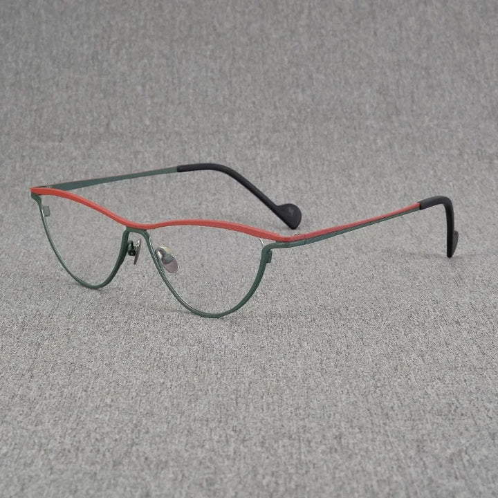 Nobler Unisex Full Rim Large Cat Eye Titanium Eyeglasses 185748 Full Rim Nobler C1