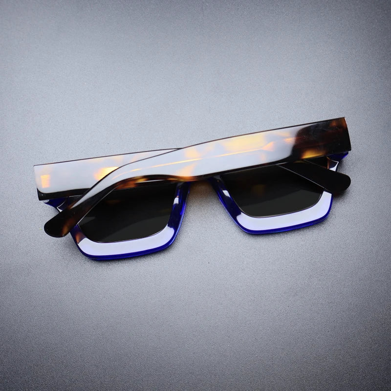 Gatenac Unisex Full Rim Square Polarized Acetate Sunglasses Mo19 Sunglasses Gatenac