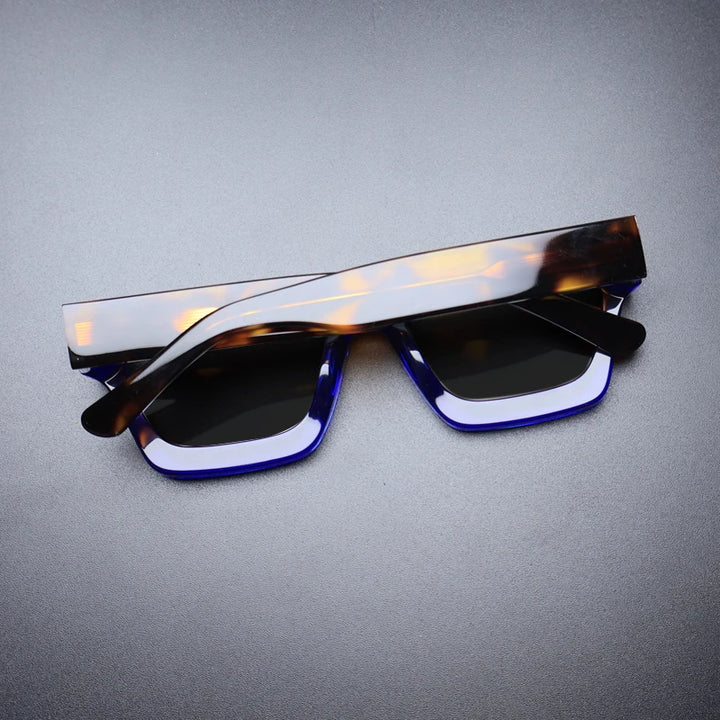 Gatenac Unisex Full Rim Square Polarized Acetate Sunglasses Mo19 Sunglasses Gatenac