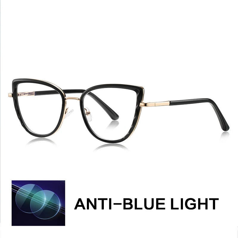 Gatenac Women's Full Rim Cat Eye Tr 90 Titanium Reading Glasses Gx3151