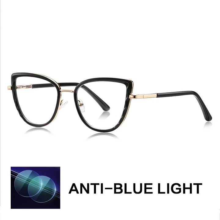 Gatenac Women's Full Rim Cat Eye Tr 90 Titanium Reading Glasses Gx3151