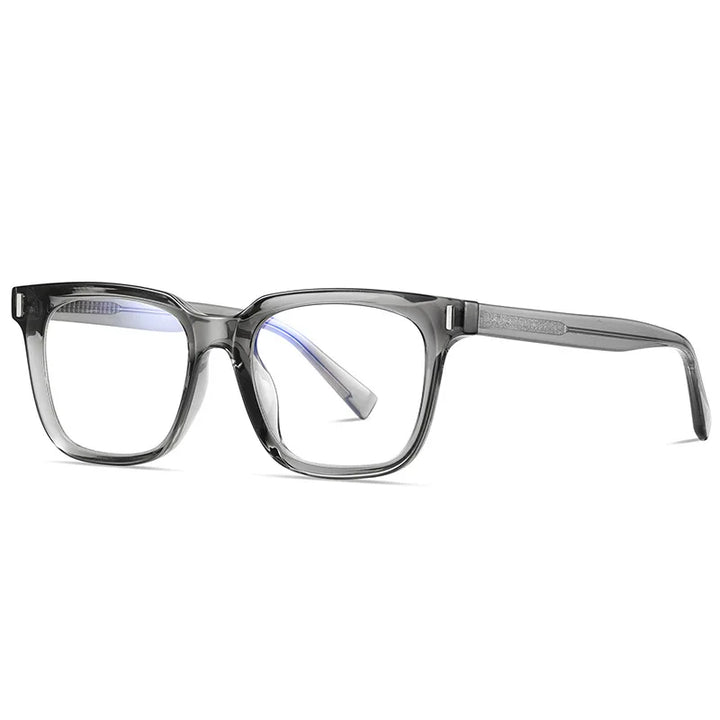 Kocolior Unisex Full Rim Square Acetate Hyperopic Reading Glasses 2091 Reading Glasses Kocolior Gray 0 
