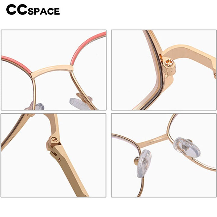 CCspace Unisex Children's Full Rim Square Alloy Eyeglasses 56538 Full Rim CCspace