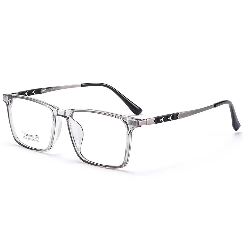 Xbora Unisex Full Rim Square Tr 90 Titanium Eyeglasses 7005