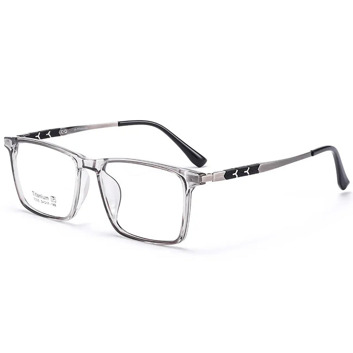 Xbora Unisex Full Rim Square Tr 90 Titanium Eyeglasses 7005