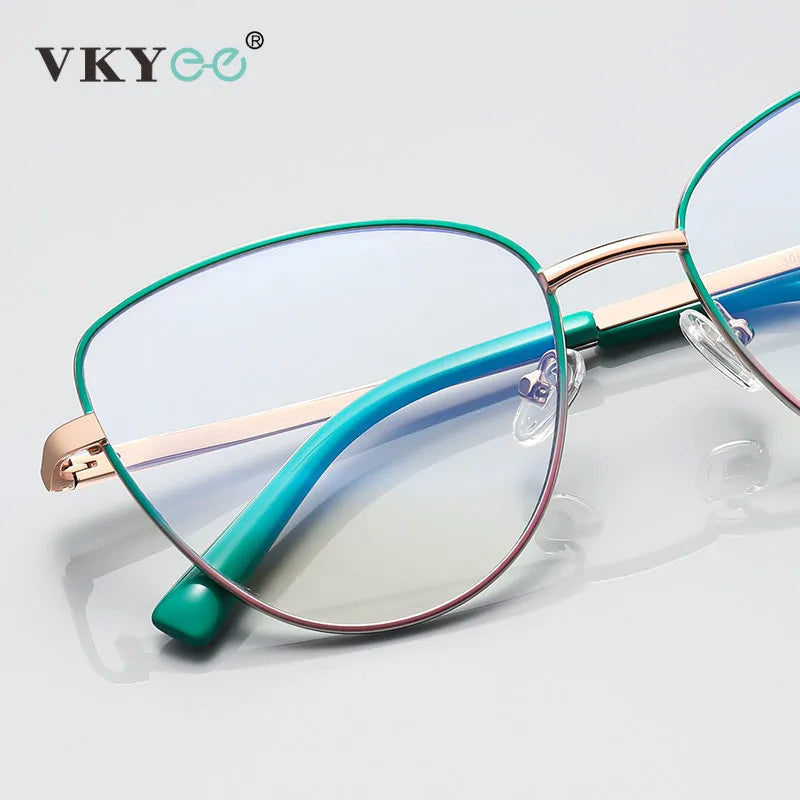 Vicky Women's Full Rim Stainless Steel Cat Eye Reading Glasses 3083 Reading Glasses Vicky   