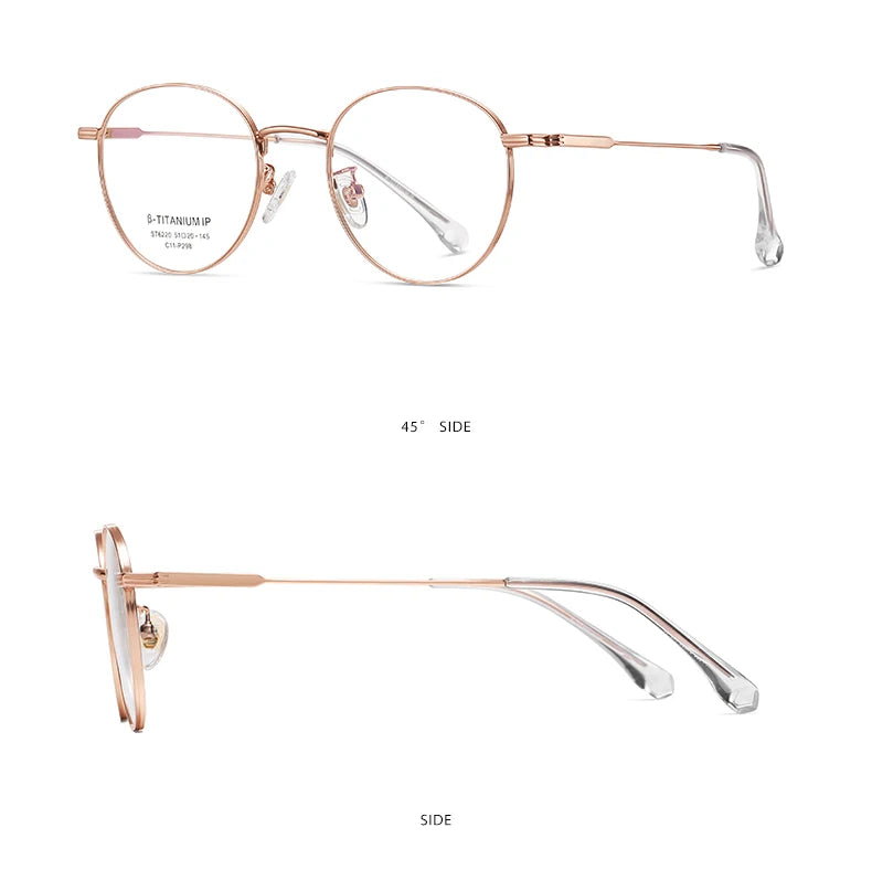 Vicky Unisex Full Rim Round Titanium Reading Glasses St6220 Reading Glasses Vicky