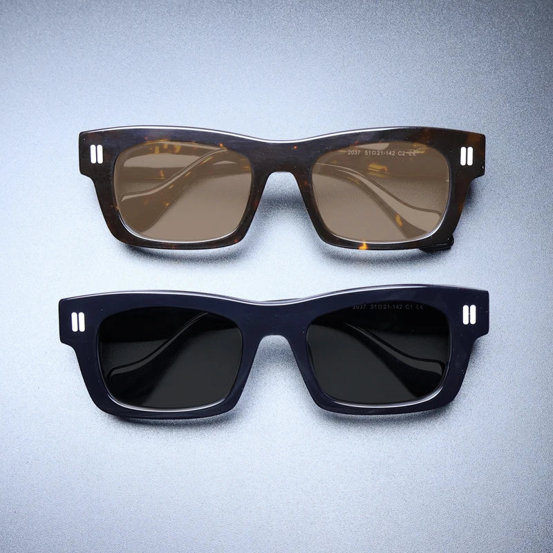 Gatenac Unisex Full Rim Square Acetate Polarized Sunglasses M004 Sunglasses Gatenac