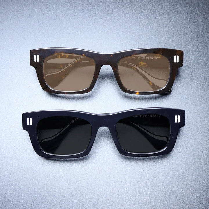 Gatenac Unisex Full Rim Square Acetate Polarized Sunglasses M004 Sunglasses Gatenac