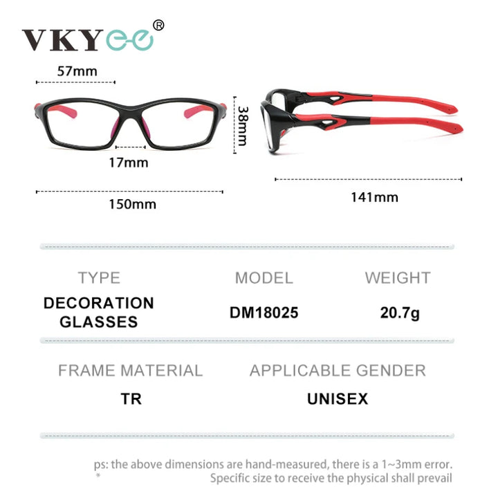 Vicky Unisex Full Rim Square Tr 90 Silicone Sport Reading Glasses 4180 Reading Glasses Vicky