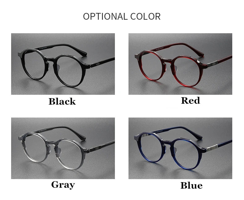 Black Mask Women's Full Rim Polygon Acetate Eyeglasses S9657 Full Rim Black Mask