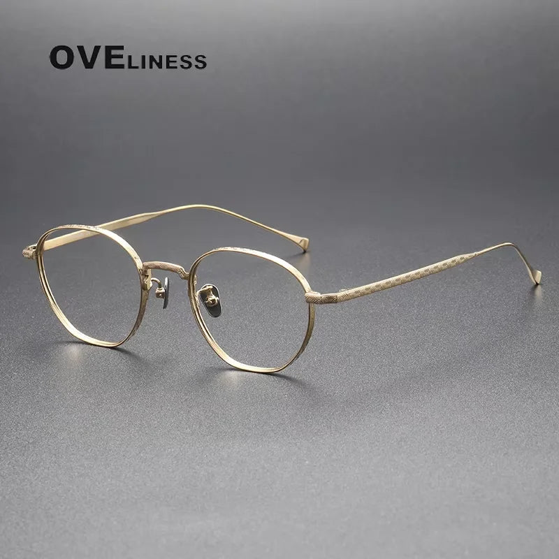 Oveliness Unisex Full Rim Oval Square Titanium Eyeglasses 313163