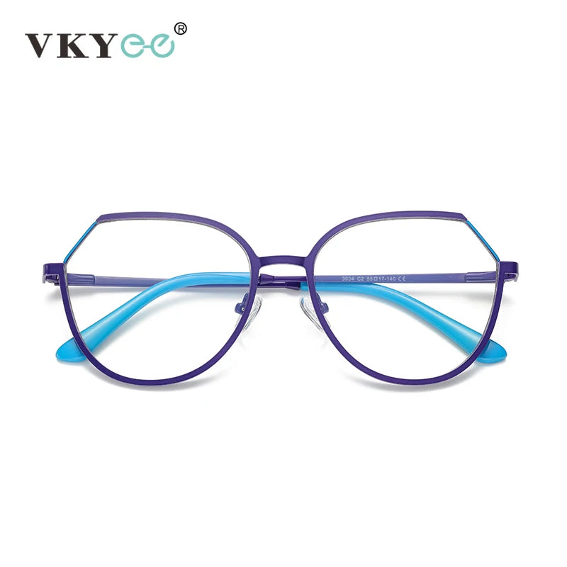 Vicky Women's Full Rim Polygon Alloy Reading Glasses 3034 Reading Glasses Vicky