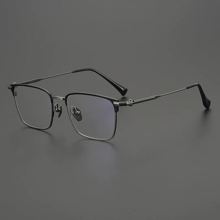 Gatenac Unisex Full Rim Square Titanium Eyeglasses Gxyj4010