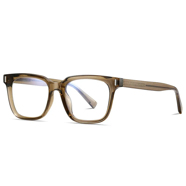 Kocolior Unisex Full Rim Square Acetate Hyperopic Reading Glasses 2091 Reading Glasses Kocolior Tea 0
