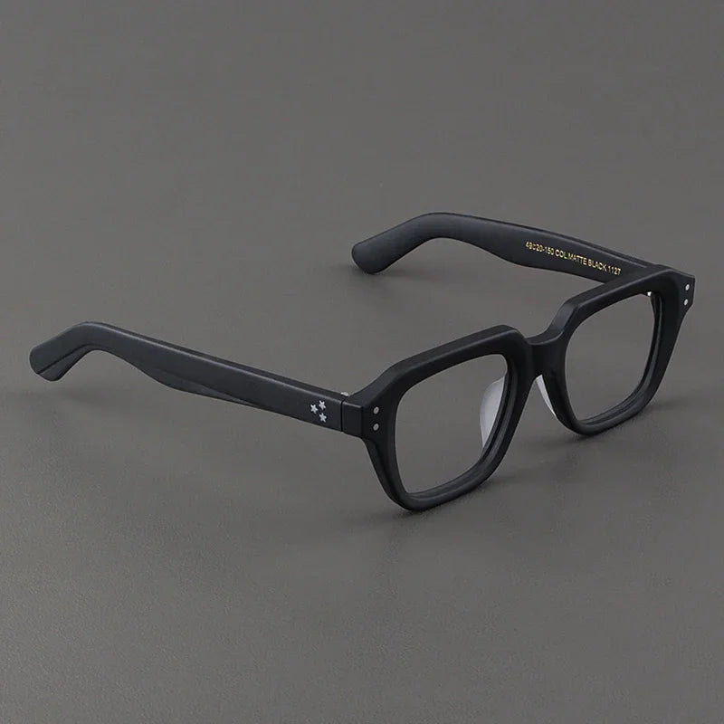 Hewei Women's Full Rim Flat Top Square Frosted Acetate Eyeglasses 49145 Full Rim Hotochki C4 CHINA