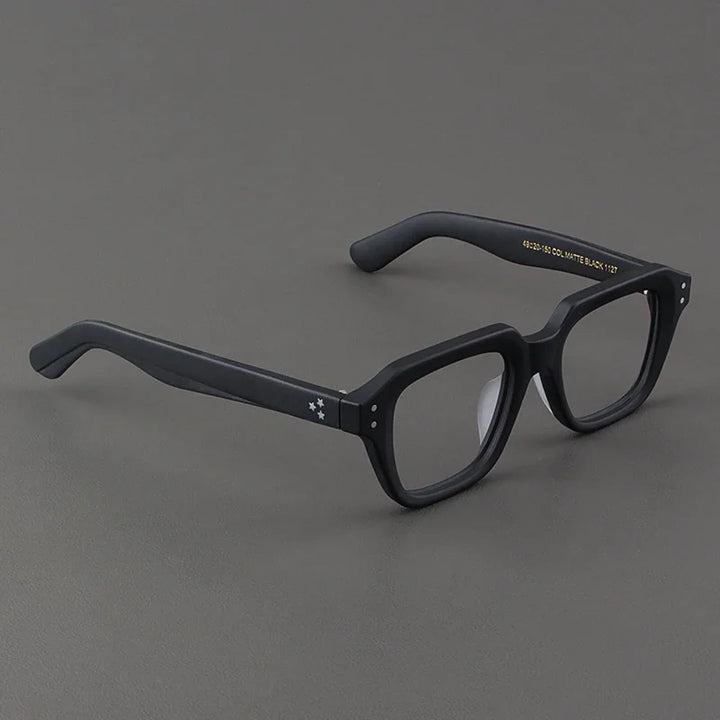 Hewei Women's Full Rim Flat Top Square Frosted Acetate Eyeglasses 49145 Full Rim Hotochki C4 CHINA