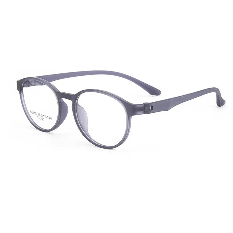 Kocolior Unisex Full Rim Oval Tr 90 Acetate Hyperopic Reading Glasses 66015 Reading Glasses Kocolior Gray 0