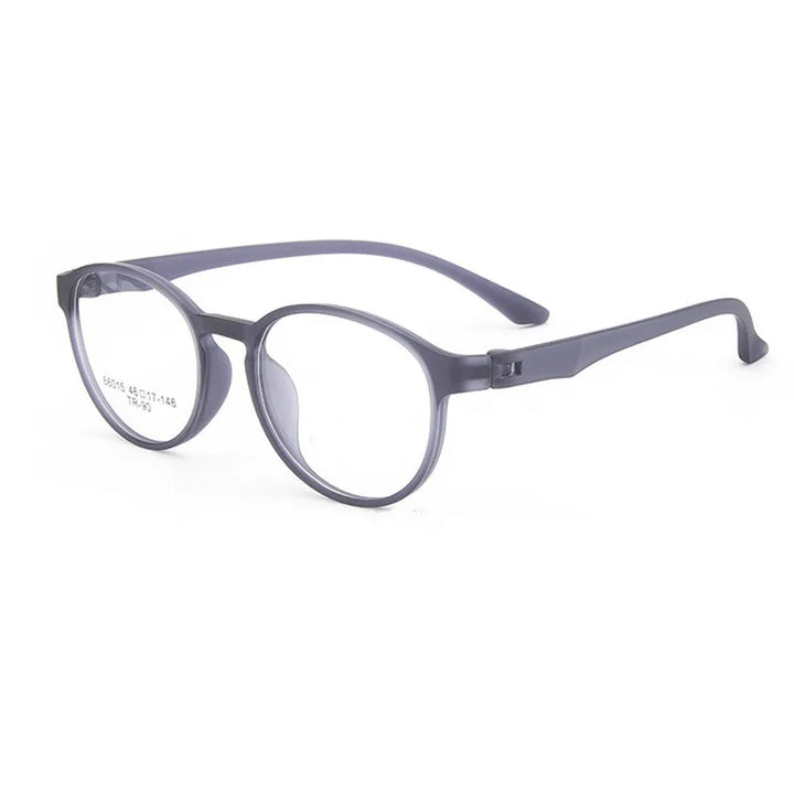Kocolior Unisex Full Rim Oval Tr 90 Acetate Hyperopic Reading Glasses 66015 Reading Glasses Kocolior Gray 0